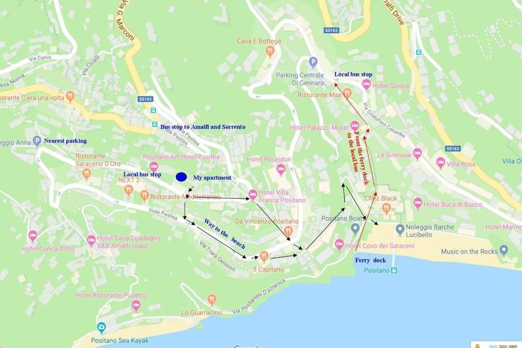 A La Casa Del Cavaliere Apartman Positano Kültér fotó